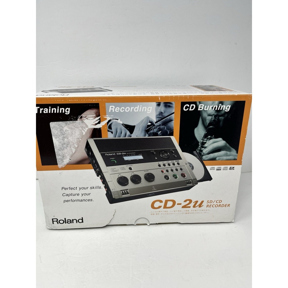 Clean! Roland CD-2u Digital Recorder SD CD Built-In Speaker, Desktop Home/Studio